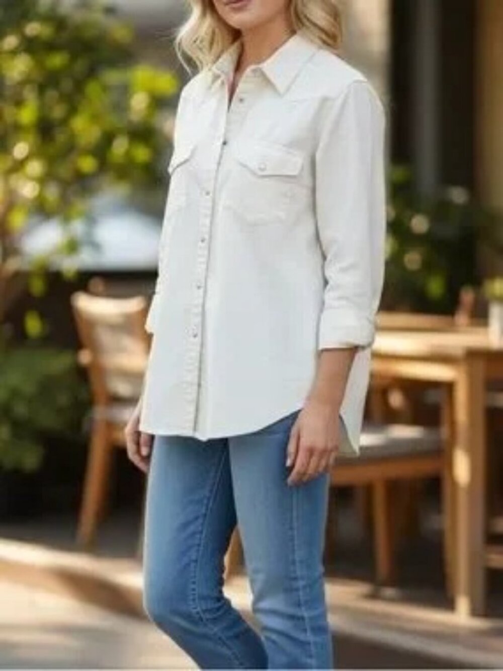 NWT: Aerie Western Pearl Snap Shirt Size XS/SM